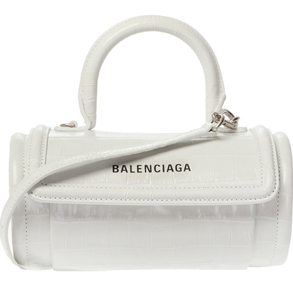 Balenciaga - Small Leather Barrel Bag